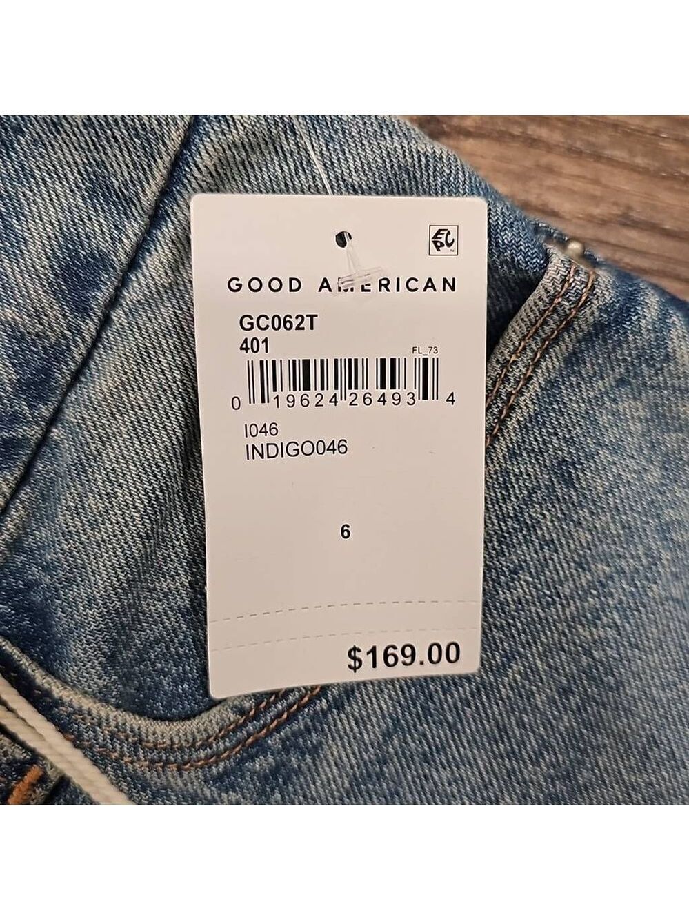 Good American Good Classic Jeans Size 6 or 28 Blue NWT Straight Leg - Picture 2 of 9